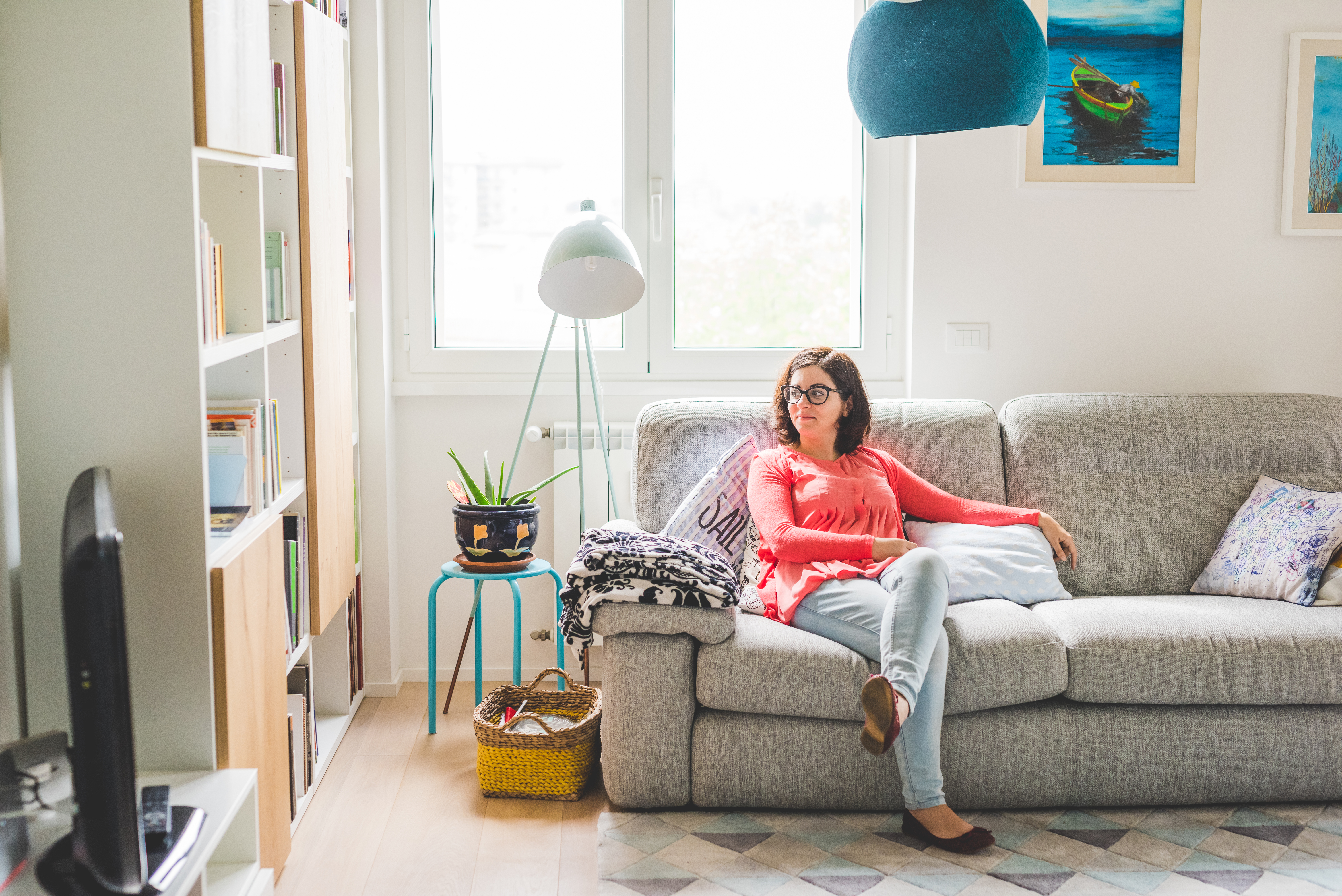 Tenant family relaxing at home