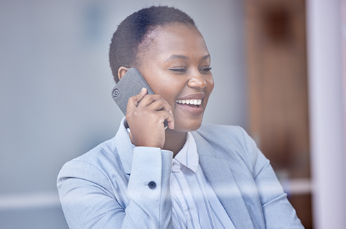 Leasing assistant on the phone